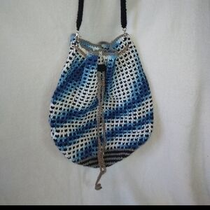 Stylish Blue and White Women's Bag